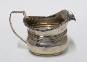 Georgian silver cream jug, London 1789