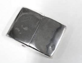 George V silver gilt cigarette case, Birmingham 1916, 11.5 x 8cm