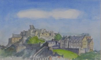 SIR ANTHONY WHEELER, EDINBURGH CASTLE, watercolour, signed and dated '07, framed under glass, 37 x