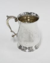 George V silver tankard of traditional design, Glasgow 1914, 12cm