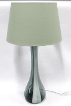 Contemporary glass table lamp base and shade, 50cm high excluding fitting