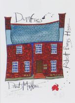 DAVID J MARKHAM, ROBERT BURNS HOUSE, Ltd Ed print, signed and numbered 20/195, framed under glass