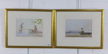 Two William Russell Flint framed prints to include Island Sands and June Caprice (2)