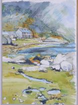 SUSAN MacCOLL (SCOTTISH) CAMUS, MULL, watercolour, signed and framed under glass, 37 x 52cm