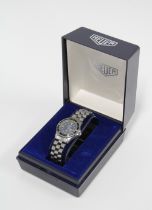 TAG HEUER, a ladies 200m professional stainless steel wristwatch, with midnight blue signed dial,