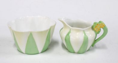 Shelley Dainty pattern 11993 cream jug and sugar bowl (2) 10cm.