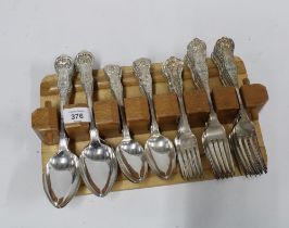 Silver plate part suite of Queens pattern cutlery.