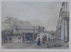 THE ROYAL INSTITUTION EDINBURGH, lithograph print, in a rosewood frame, under glass, 42 x 30cm