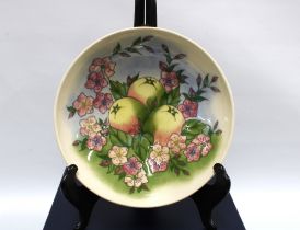 Limited Edition Moorcroft Pottery boxed fruit bowl, Temptation designed by Sally Tuffin, No. 195/