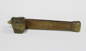 Brass Divid / travelling pen / scribe box, 22cm long