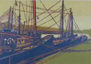 H.J JACKSON, FISH WHARF, Artist Proof , signed in pencil and dated '69, framed under glass, 56 x