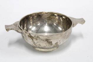 George VI silver quaich, retailed by A&J Smith of Aberdeen, hallmarked for London 1939 , 16cm across