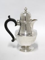 George V miniature silver coffee pot, Hamilton & Inches, Edinburgh 1929, 15cm high