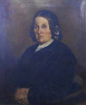 19TH CENTURY PORTRAIT of Margaret Florence Ford, b. 1807, oil on canvas, signed REED and dated 1868,