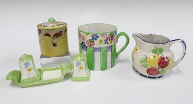 Collection of Bough handpainted Scottish pottery to include a large mug painted by Richard Armour