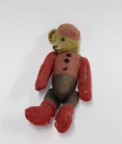 Early 20th century Bell boy, Yes/No automaton bear, perhaps by Schuco, with felt clothing,