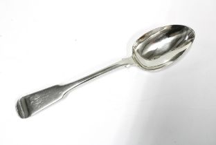 Scottish provincial silver table spoon, fiddle pattern, Robert Naughton, Inverness c1825, engraved