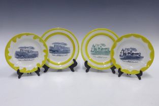 Set of four Wemyss commemorative plates with printed transfer, inscribed 'Souvenir of The Randolph