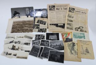 WWII Interest: 'Uncle Geoff's War Memorabilia' which includes photographs from the Western Desert,
