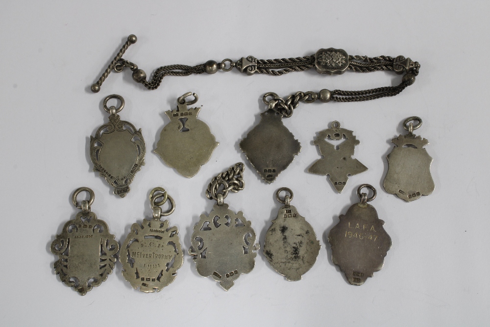 Ten silver fob medallions, late 19th and early 20th century (10) - Image 2 of 2