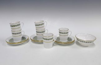 Set of six Spode Provence coffee cans and saucers, together with a matching sugar bowl (13)