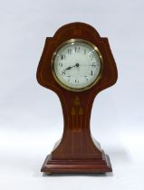 Early 20th century marquetry inlaid mantle clock, 29cm