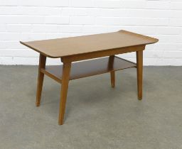 Retro two tier coffee table, surfboard style top 80 x 42 x 38cm.
