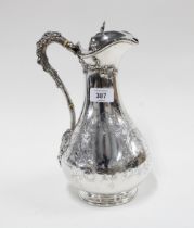 Epns claret jug with fruit and vine handle, 29cm