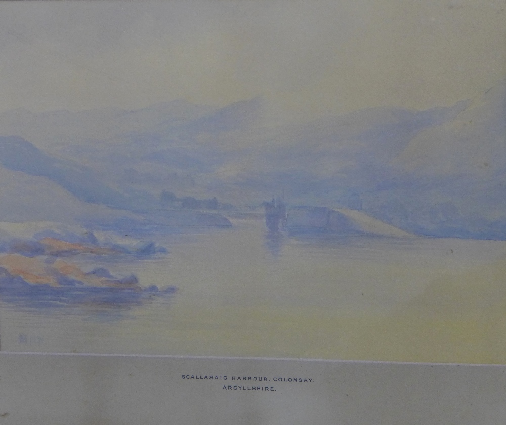 SCOTTISH SCHOOL, group of four watercolours of Colonsay to include Loch Faad, Killoran Bay from - Image 2 of 5