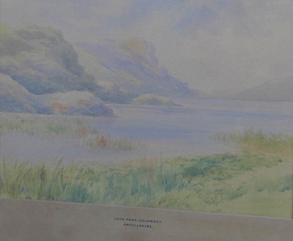 SCOTTISH SCHOOL, group of four watercolours of Colonsay to include Loch Faad, Killoran Bay from - Image 4 of 5