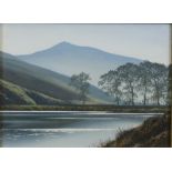 IAN S. JOHNSTON (SCOTTISH 1957-2009) LOGANLEA, PENTLANDS, oil on board, signed lower right, framed