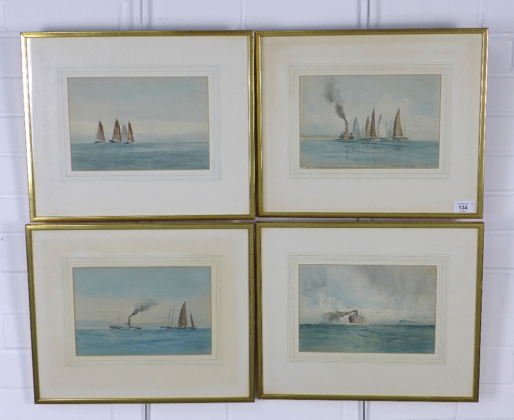 Four watercolours, by the same hand, one signed Saffron, an Aberdeen artist. Two with Aberdeen