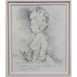 Drawing of Miss Smith, inscribed 1780, Oldest Daughter of Capt Smith R. Navy and Niece to Dr Hicks,