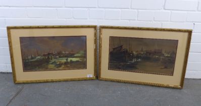 JAMES JACK, FIFE FISHING VILLAGE & ANOTHER, a companion pair of watercolours, signed and framed