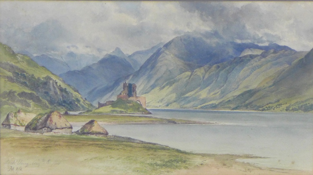 FREDERICK HENRY HENSHAW RSA (1807-1891) LOCH DUICH, KINTAIL, watercolour, signed with initials,