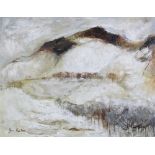 JOAN RENTON R.S.W., S.S.A., S.S.W.A. (SCOTTISH 1935-) Untitled landscape oil on canvas, signed lowe