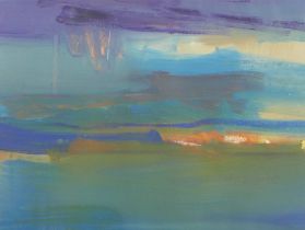 MCGREGOR, ABSTRACT LANDSCAPE, oil on paper, signed and dated 1989, framed under glass, 40 x 30cm