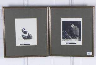 AUDREY HEPBURN & RUDOLPH NUREYEV, two non vintage silver gelatine prints from the original negative