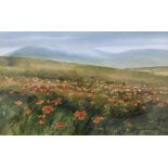 JIM NICHOLSON (SCOTTISH 1924-1996) WILD POPPIES, HARRIS, watercolour, signed bottom right and framed