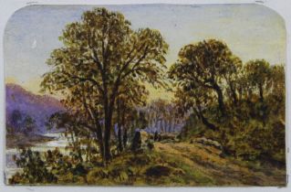 WALLER HUGH PATON, RSA (1828 - 1895) NEAR INVERMORISTON, watercolour, apparently unsigned, framed