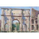 JAMES HORTON RCA, RBA (BRITISH. b.1948-) ARCH OF CONSTANTINE, ROME, signed pastel, framed under