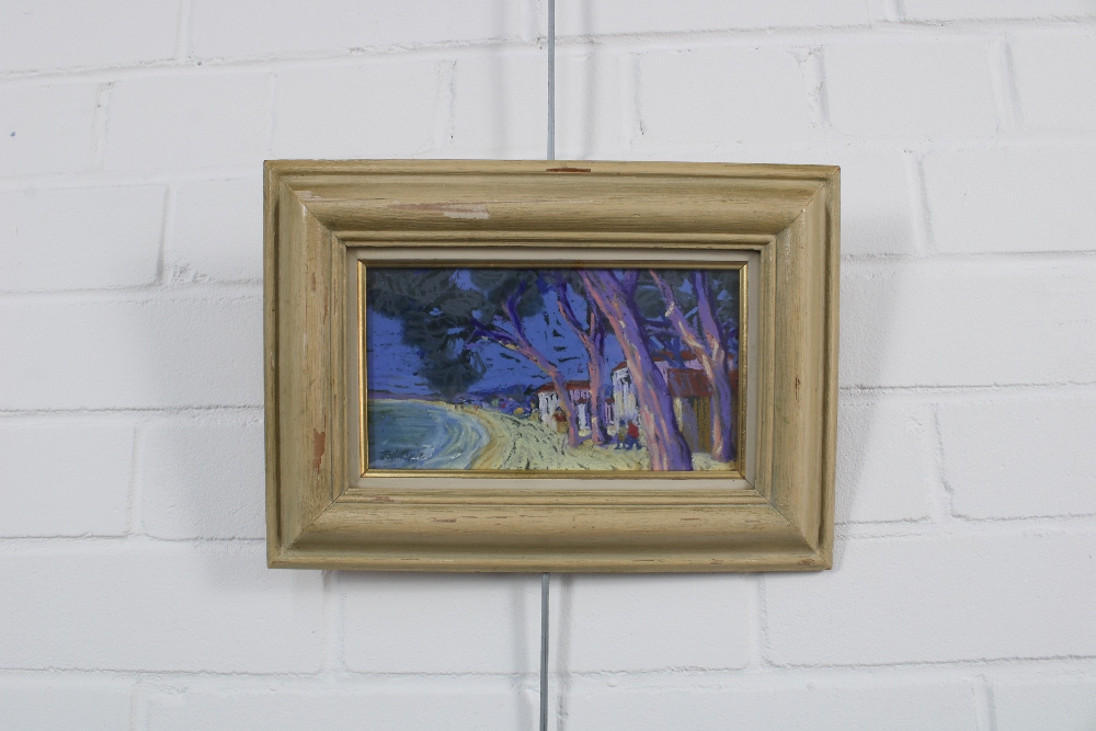 JOAN GILLESPIE (SCOTTISH b. 1954) PINE TREES, oil pastel, signed bottom right and framed under - Image 2 of 4