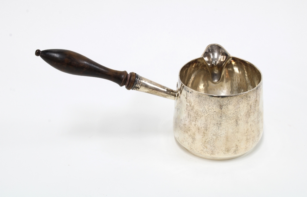 Georgian silver brandy pan, Rebecca Emes and Edward Barnard, London 1809, with plain footrim and - Image 2 of 4
