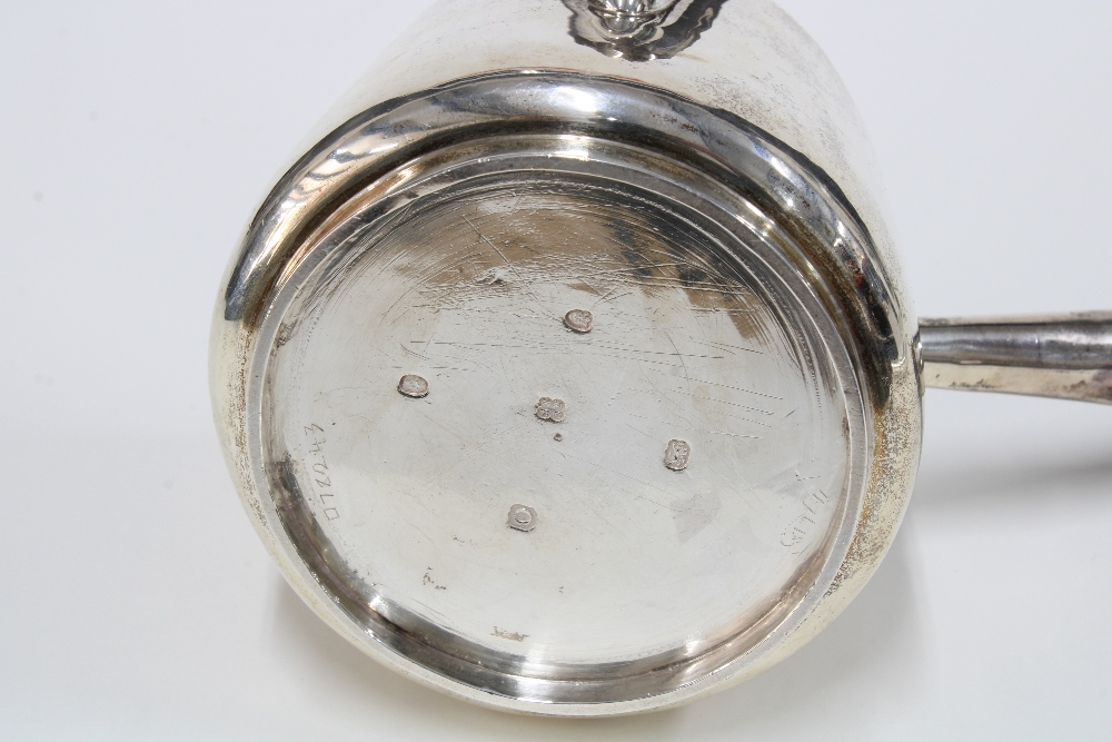 Georgian silver brandy pan, Rebecca Emes and Edward Barnard, London 1809, with plain footrim and - Image 3 of 4