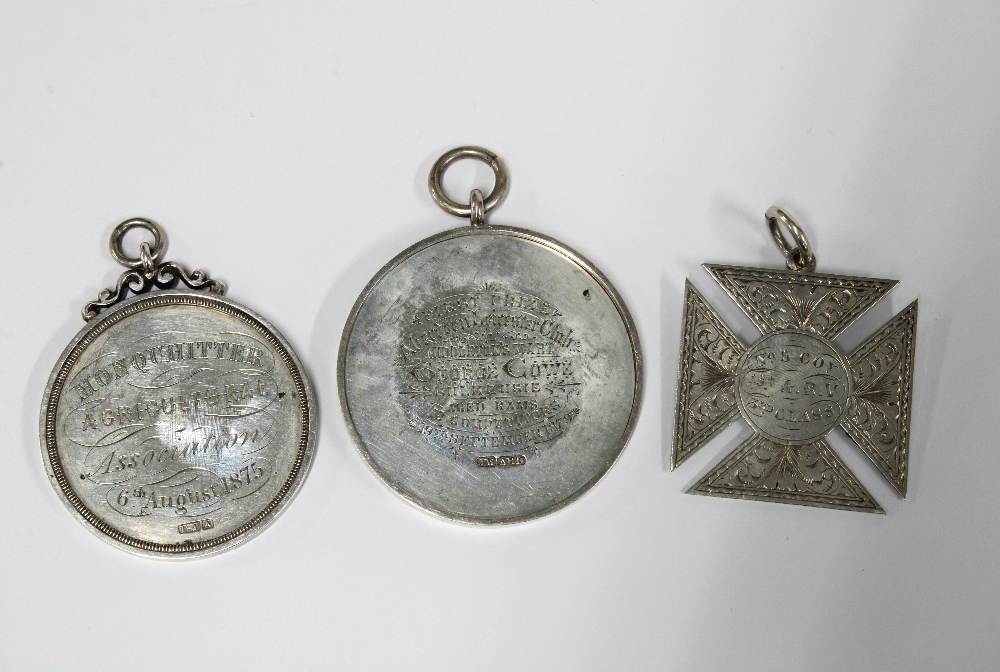 Three Provincial Scottish silver medallions to include two with Aberdeen marks (3)
