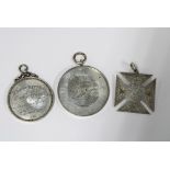 Three Provincial Scottish silver medallions to include two with Aberdeen marks (3)