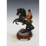 Royal Doulton Dick Turpin, modelled by Graham Tongue, Ltd Ed 436 /5000, on wooden base, 33cm high