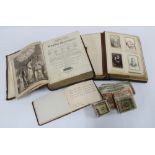 Barclay's Dictionary, photograph album and an early 20th century autograph book, various world