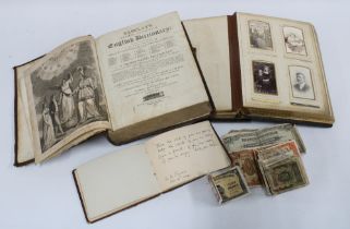 Barclay's Dictionary, photograph album and an early 20th century autograph book, various world