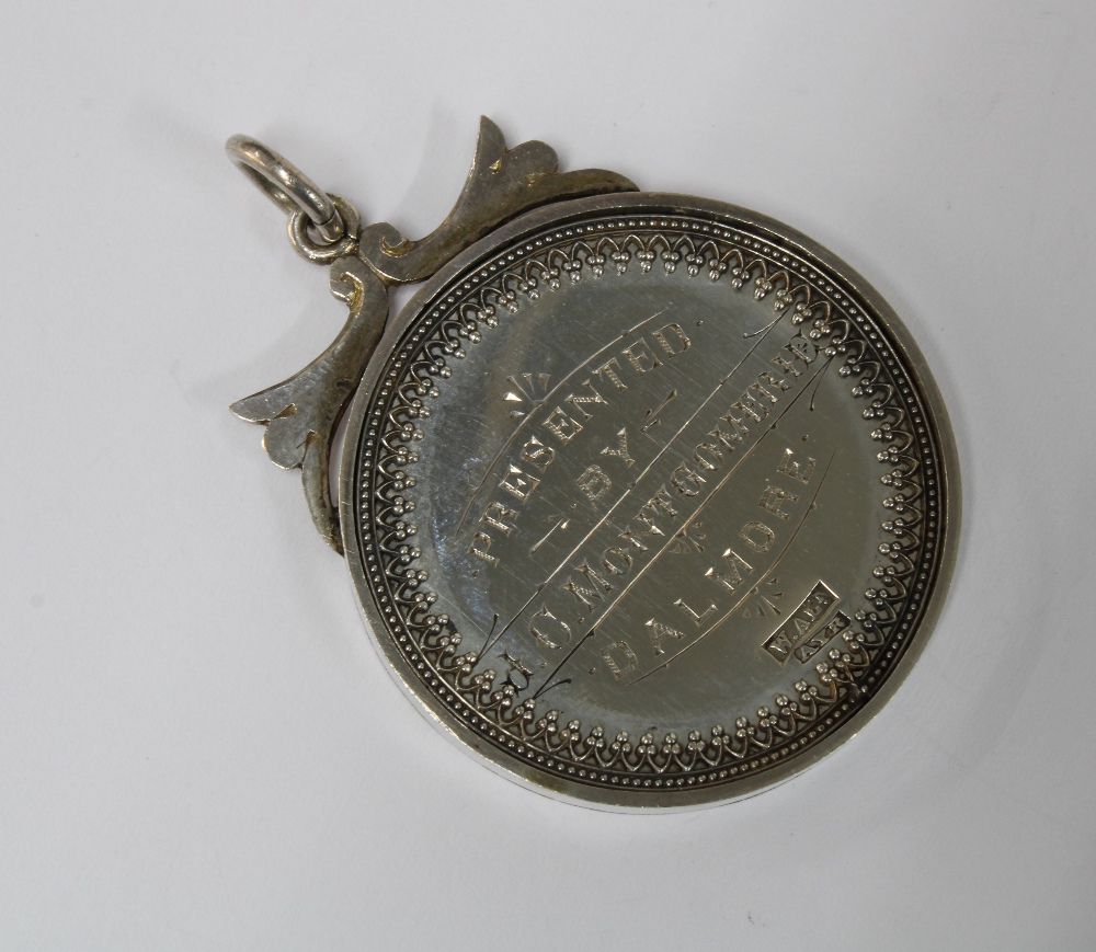 Rare Scottish provincial silver medallion, struck marks W. ALN. AYR , 4cm diameter - Image 2 of 2